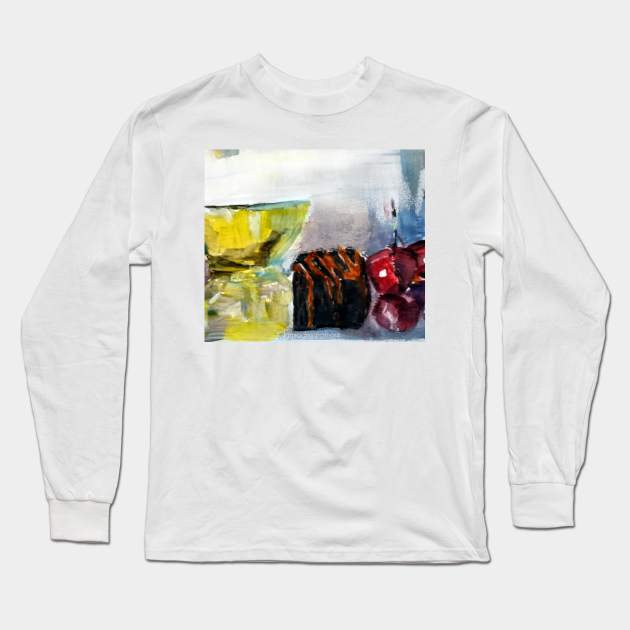 Lemon tea and cherry almond cake Long Sleeve T-Shirt by drpadminirathore